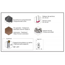 Carport adossable en bois traité - 16,4m² - Victor - Forest Style