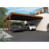 Carport double adossé en bois traité - 30,6m² - Victor - Forest Style