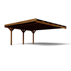 Carport double adossé en bois traité - 30,6m² - Victor - Forest Style