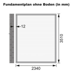 Abri de jardin en bois gris terre adossé 8,27m² Bomlitz 4 - Karibu