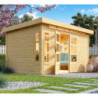 Abri de jardin 8,88m² Kastorf 7 en bois brut 28mm - Karibu