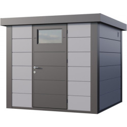 Abri de jardin 5,7m² Eleganto 2424 - Telluria en acier gris clair