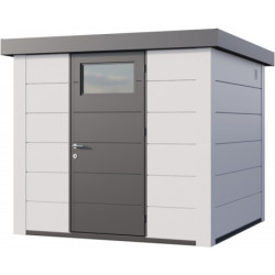 Abri de jardin 5,7m² Eleganto 2424 - Telluria en acier blanc