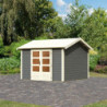Abri de jardin 9,24m² Theres 7 en bois gris 28mm - Karibu
