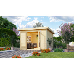 Abri de jardin 9,55m² Radeburg 1 en bois brut 40mm - Karibu