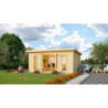 Abri de jardin 18,08m² Radeburg 4 en bois brut 40mm - Karibu