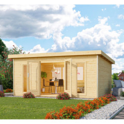 Abri de jardin 18,08m² Radeburg 4 en bois brut 40mm - Karibu