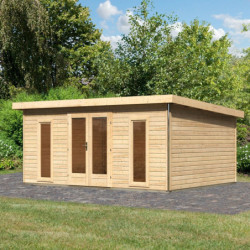 Abri de jardin 18,08m² Radeburg 4 en bois brut 40mm - Karibu