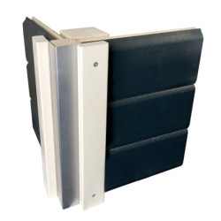 Abri 9,55m² Radeburg 1 en bois gris 40mm et appentis 330cm Karibu