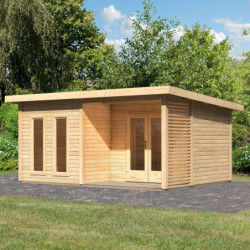 Abri de jardin 18,78m² Radeburg 5 en bois brut 40mm - Karibu