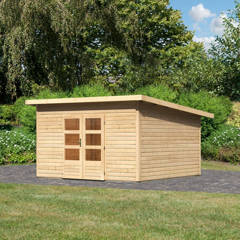 Abri de jardin 13,60m² Notheim 5 en bois brut 40mm - WoodFeeling