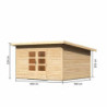 Abri de jardin 13,60m² Notheim 5 en bois brut 40mm - WoodFeeling