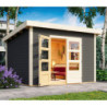 Abri de jardin 9,55m² Notheim 3 en bois gris 40mm - WoodFeeling
