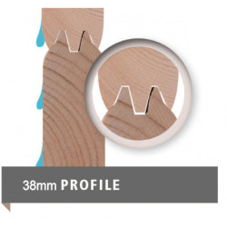 Abri 13,60m² Notheim 5 en bois brut 40mm et appentis WoodFeeling