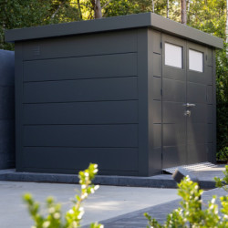 Abri de jardin 9,8m² Eleganto 3330 - Telluria en acier anthracite