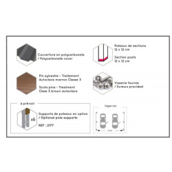 Carport double 30,7m² en bois traité autoclave Victor - Forest Style