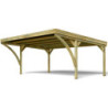 Carport double 30,9m² en bois autoclave Victor modern - Forest Style