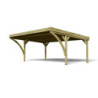 Carport double 30,9m² en bois autoclave Victor modern - Forest Style