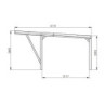 Carport en bois PEFC autoclave vert - 1 voiture 16,5m² - Victor Modern