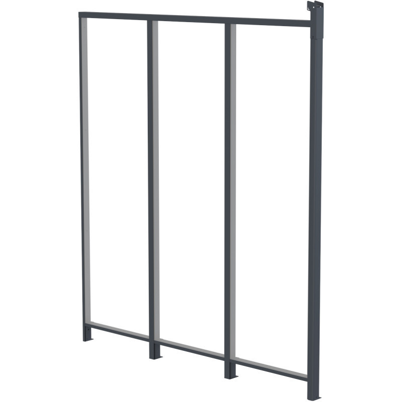 Paroi latérale pour pergola adossée anthracite 2,5m X-metal