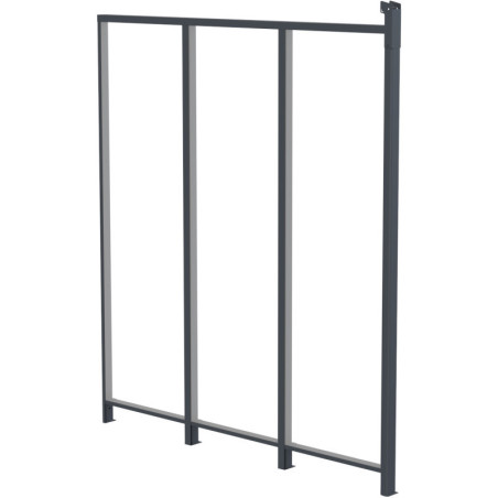 Paroi latérale pour pergola adossée anthracite 2,5m X-metal