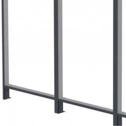 Paroi latérale pour pergola adossée anthracite 2,5m X-metal