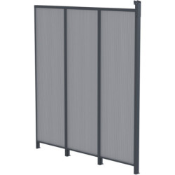 Paroi latérale PC 4mm pour pergola adossée anthracite 2,5m X-metal