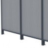 Paroi latérale PC 4mm pour pergola adossée anthracite 3m X-metal