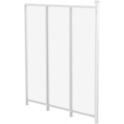 Paroi latérale pour pergola adossée blanc 2,5m X-metal