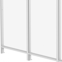 Paroi latérale pour pergola adossée blanc 2,5m X-metal