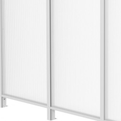 Paroi latérale PC 4mm pour pergola adossée blanc 2,5m X-metal