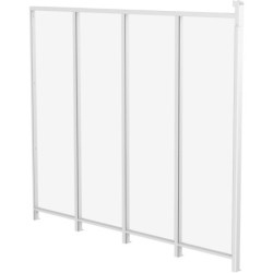 Paroi latérale pour pergola adossée blanc 2,5m X-metal