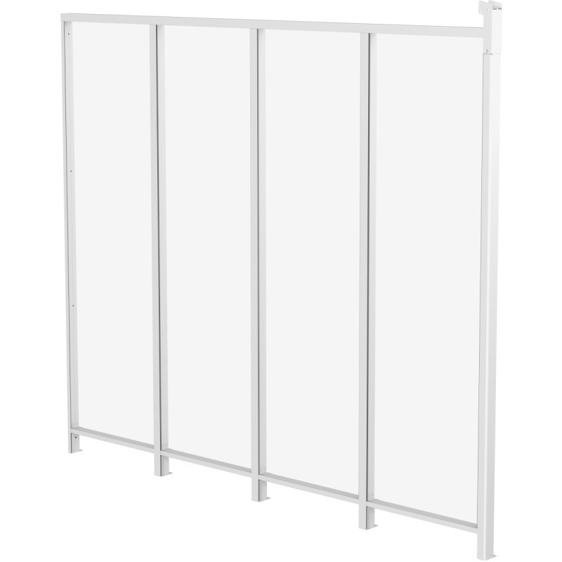 Paroi latérale pour pergola adossée blanc 2,5m X-metal