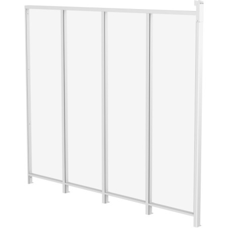 Paroi latérale pour pergola adossée blanc 2,5m X-metal