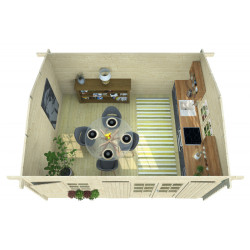 Abri de jardin Elista en bois brut 34mm - Forest Style