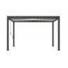 Pergola bioclimatique alu anthracite et lames blanches 3x4m Ombrea
