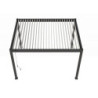 Pergola bioclimatique alu anthracite et lames blanches 3x4m Ombrea