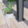 Pergola bioclimatique alu anthracite et lames blanches 3x4m Ombrea