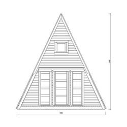 Bureau de jardin en bois sans permis de construire Gardy Shelter