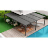 Pergola bioclimatique 32,63m² alu + toit avec lames ovales HABRITA