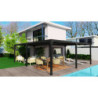 Pergola bioclimatique 32,63m² alu + toit avec lames ovales HABRITA