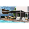 Pergola bioclimatique 32,63m² alu + toit avec lames ovales HABRITA