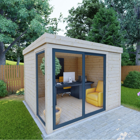 Bureau de jardin en bois massif 40mm 9m²  Gardy Shelter