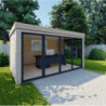 Bureau de jardin - madriers 40mm - surface 11,8m² - Gardy Shelter