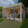 Bureau de jardin - madriers 40mm - surface 11,8m² - Gardy Shelter