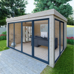 Bureau de jardin - madriers 40mm - surface 11,8m² - Gardy Shelter