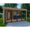 Bureau de jardin traité 11,8m² - madriers 40mm - Gardy Shelter