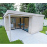 Bureau de jardin - madriers 40mm - surface 18,6m² - Gardy Shelter