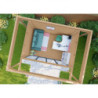 Bureau de jardin traité 16,5m² - madriers 40mm - Gardy Shelter