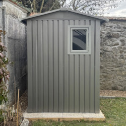 Abri 4,08m² en acier galvanisé 0,4mm Roka avec fixations dalle - X-Métal